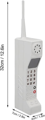 Old Fashioned Cellular Phone Model Ornament Vintage Simulation Photographic Props Desktop Decoration, Retro Cellphone Model Collectible Vehicles Home Decor Accents (White)