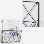 Iron Wire Collection For Case Wall Mount File Holder Metal Magazine Organizer Holder Home School Dorm Organizer Supplies Wall Magazine Holder Rack Gold Metal Clear For Bathroom