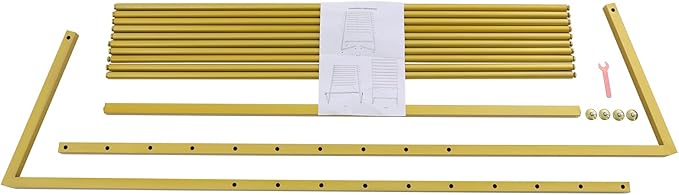 10 Tier Metal Scarf Organizer Holder, Freestanding Scarf Rack, Scarf Holder Organizer for Commercial Clothing Retail Store Towel Rack Ties Belt Pants Hanging (Gold, 47.24 * 15.75 * 57.09in)