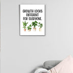 Motivational Wall Art Classroom Decor, Inspirational Mental Health Posters for Therapy Counseling Office, Growth Looks Different for Everyone Canvas Painting Artwork (8 X 10 Inches, Framed)