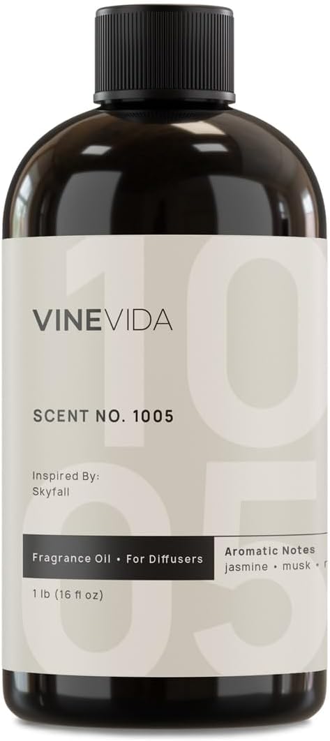 VINEVIDA [16 Fl Oz] Scent NO. 1005 Fragrance Oil for Cold Air Diffusers, Aromatic Notes of Neroli Jasmine Musk, Essential Oils for Diffuser Oil Refill & Air Freshener Room Spray