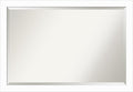 Amanti Art White Wall Mirror 27x39 Basic White Narrow Rectangle Bathroom Mirror for Wall Decor Living Room, Large Casual Wood Frame, Hangs Horizonally and Vertically, Bathroom Decor, Beveled Edge