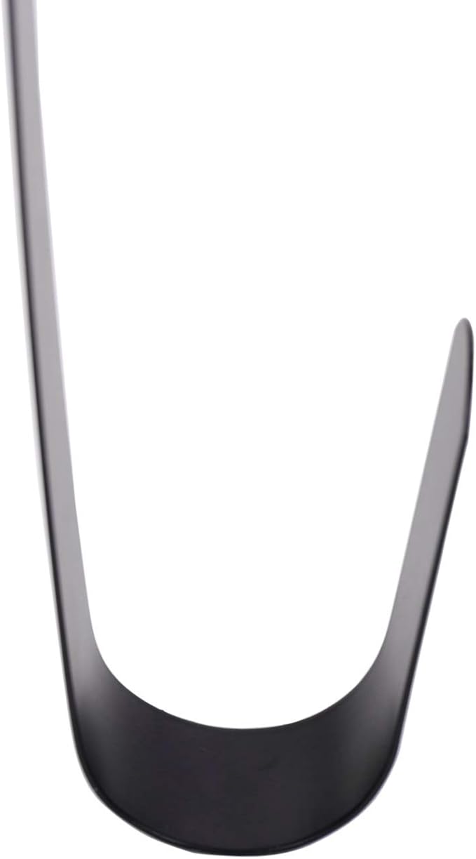 Sattiyrch 12" Wreath Hanger for Front Door,Steel Over The Door Hanger Hook,Wreath Door Hanger (Black,1)