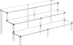 HENABLE 14.8 IN Large Acrylic Perfume Organizer Stand, Clear Display Risers for Perfume, Cologne, Cosmetic, Skincare, Funko POP, Dessert Display, Cupcake Stand Holder