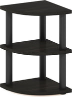 Furinno Turn-N-Tube Kitchen Countertop Organizer, 3-Tier Corner Countertop Organizer Shelf, Corner Shelf, for Kitchen, Pantry, Organizers and Storage, Espresso