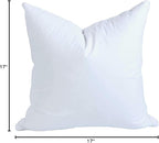 MoonRest® 17x17 Inch Synthetic Down Alternative Square Pillow Insert Form Stuffer for Sofa Shams, Decorative Throw Pillow, Cushion and Bed Pillow Stuffing - Hypoallergenic 17“X 17”