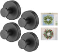 Suction Cup Wreath Hanger，Suction Cup Hooks Hanging 15 Lbs，Waterproof Suction Cup Wreath Holder for Windows, Shower, Wreaths，Smooth Doors (Black, 4)