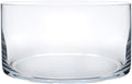 Royal Imports Flower Glass Vase Decorative Centerpiece for Home or Wedding - Cylinder Shape, 4" Tall, 8" Opening, Clear