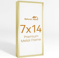 7x14 Aluminum Metal Picture Frame,Tempered Glass Gold Photo Frame 7x14 for Family Photo,Posters,Art,Document to Wall Mount Horizontally or Vertically