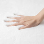 White Faux Fur Rug 5x8 Rugs for Living Room Shag Washable Area Rug Fuzzy Rugs for Bedroom Girl Room Decor Rectangle Rug