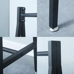 Black Modern Clothing Rack Metal,Retail Clothing Racks for Boutiques,Clothes Racks for Hanging Clothes,59in Industrial Iron Garment Rack