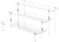 3 Tier Acrylic Display Risers, Large Perfume Organizer Stand, Clear Cupcake Stand Holder, Display Shelves for Figurines, Dessert Shelf for Party, Risers Display Stand for Decoration (1 Pack)