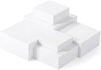 Geelin 6 Pack Acrylic Risers for Display Acrylic Cube Boxes Risers Display Stands with Hollow Bottoms Decorative Stand for Jewelry Candy Table Decor 6 Sizes(White,7 to 12 Inch,Square)