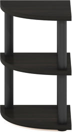 Furinno Turn-N-Tube Kitchen Countertop Organizer, 3-Tier Corner Countertop Organizer Shelf, Corner Shelf, for Kitchen, Pantry, Organizers and Storage, Espresso