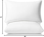 AM AEROMAX 12 × 20 Pillow Insert (Pack of 2) Memory Foam Lumbar Support Throw Pillow Sham Rectangular for Decorative Cushion Bed Couch Sofa Without Deform After Longtime Use