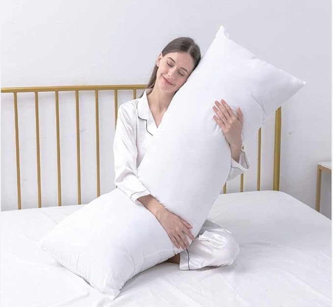MoonRest® Synthetic Down Alternative 16x34 Lumbar Pillow Insert Form, for Decorative Throw Pillow, Sofa, Cushions, Body and Bed - Pack of 2- Size 16” X 34”