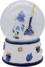 Kurt Adler 100MM Musical Wind-Up Hanukkah Snowman Water Globe