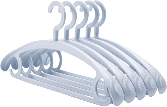 10 Pack Heavy Duty Coat Hangers 25lb Load Capacity Swivel Suit Clothes Hanger Wide Shoulder Jacket Hangers Thick Large Oversize Non Slip Coat Hanger (Blue)