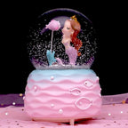 Snow Globe for Girls, 100MM Music Boxes with LED Lights, Automatic Snowflakes, Snow Globe for Home Decor, Birthday Christmas Valentines Gifts
