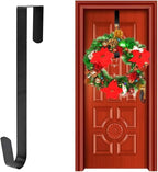 Christmas Wreath Hanger, 30 cm Metal Wreath Hanger for Front Door, Wall or Decorations (Black)