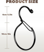 6 Pack Belt Hanger, Tie Hanger & Belt Organizer, Rust-Proof Belt Hanger for Closet, Ties, Scarves, Bags & Accessories, Keeps Closet Neat & Organized, Black