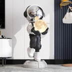 Astronaut Statue, Spaceman Sculpture, Home Decor Sculpture, Cool Metal mask Decoration, Large Spaceman Figurine Decoration