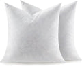 Feather Throw Pillow Inserts Set of 2, Soft Fluffy Square 26 x 26 Inches Decorative Pillow Insert, Feather and Down Filled Euro Pillows