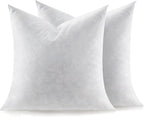 Feather Throw Pillow Inserts Set of 2, Soft Fluffy Square 26 x 26 Inches Decorative Pillow Insert, Feather and Down Filled Euro Pillows