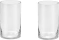 5’ Wide and 8" High Large Hand Blown Sturdy Clear Cylinder Glass Vase, Centerpiece Flower Vase for Rose, Tulip, Boquets, Hurricane Candle Holder (2, 5"x8")