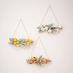 Simulation Pomegranate Fruit Swag, Decorative Greenery Artificial Lemon Swag, Simulation Lemon Pendant Front Door Garland, Artificial Flowers False Flower for Wedding Home Wall Decoration(Yellow)