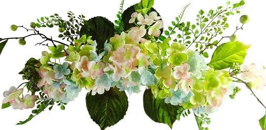 V-MAX 28" Hydrangea Swag - Blue Pink Green Combination Colors
