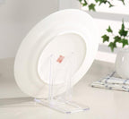 Artliving Plate Stands for Display Set of 6, Two Part Adjustable Clear Plastic Display Stand Easel for 5-9 Inch Plates, Bowls, Picture Frames, Books, Comics, Photo, Small Signs and Collectibles