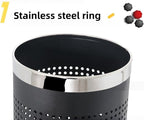 Stainless Steel Umbrella Stand Umbrella Storage Bin Space-Saving Perforated for Home Office Entryways Hotels (B)
