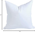 MoonRest® 11x11 Inch Synthetic Down Alternative Square Pillow Insert Form Stuffer for Sofa Shams, Decorative Throw Pillow, Cushion and Bed Pillow Stuffing - Hypoallergenic 11“X 11”