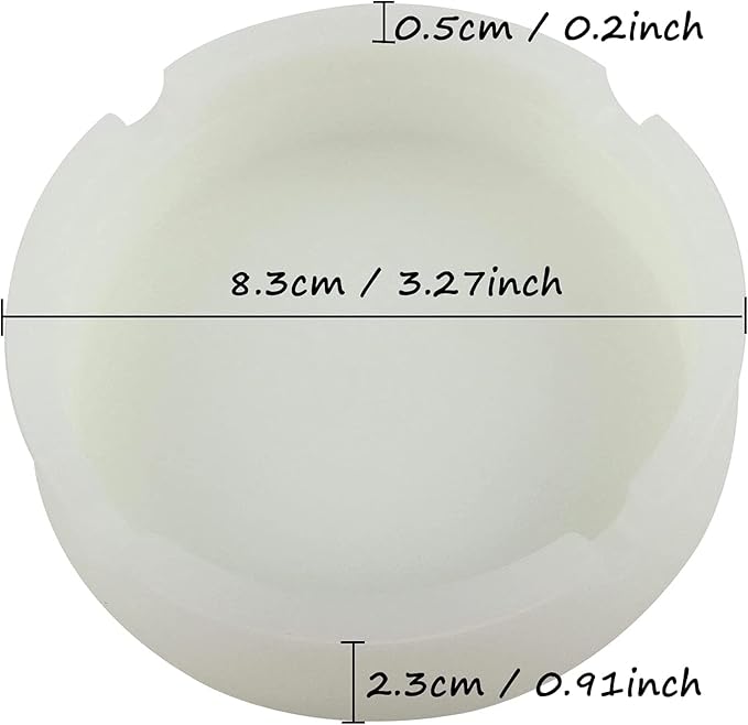 HOWDIA Silicone Ashtray Luminous Ash Tray, Small Ashtrays for Outside Patio Glow in the Dark Ashtray Cute Home Ash Trays High Temperature Heat Resistant, 3 Pack