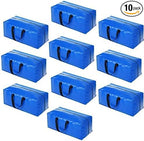 10 Pack Heavy Duty Extra Large Moving Bags Storage Tote - Strong Handles& Backpack Straps - Space Saving Storage Bags Alternative to Moving Boxes and Bins,Compatible with Ikea Frakta Cart, Blue