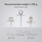 QWORK Round Acrylic Display Stand, Premium Clear Round Riser Stands, Set of 3