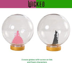 Wicked Snow Globe Kit, DIY Snow Globe, Includes 2 Globes, Glitter, Sequins, Stickers - Elphaba and Glinda