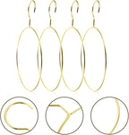 16 Pcs Metal Circle Hanger, Belt Scarf Ring Hanger, No Snag Closet Storage Organizer Holder for Mens Ties, Womens Shawls, Pashminas, Towel, Clothes