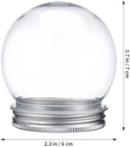 Garneck 10pcs Plastic Water Globes DIY Snow Globe with Screw Off Caps Crafts Candy Storage Boxes and Decorative Display Lightweight and Reusable