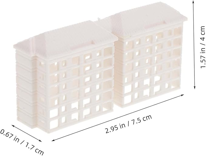 Yardwe Miniature Apartment Building Model Table Miniature Building with Lifelike Details for DIY Landscaping and Decoration