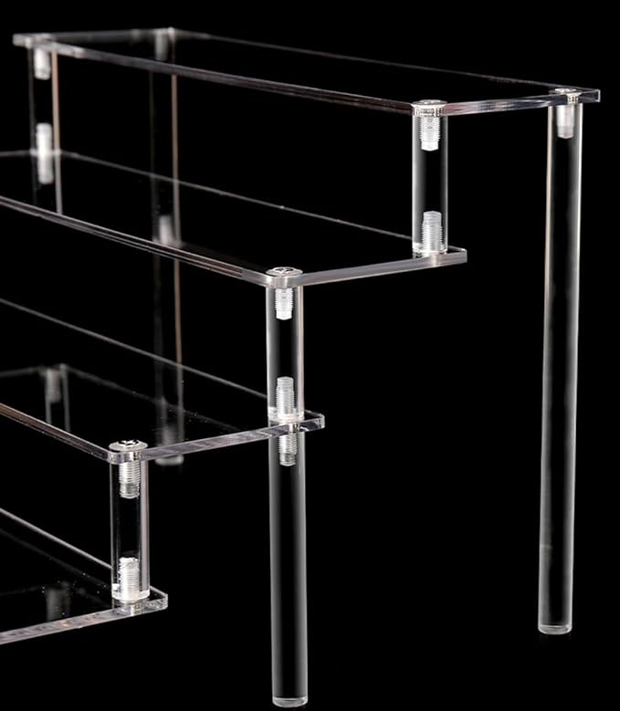 Acrylic Display Risers,Clear Risers Perfume Organizer Stand, 3 Tiered Cupcake Shelf Stand Holder,9 Inch,DIY