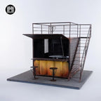 JXK Frontier Coffee House Model for 1/12 Scale Action Figures Realistic Dollhouse Accessory for Diorama Enthusiasts and Collectors