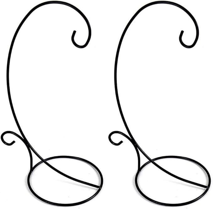 Metal Ornament Display Stand Set of 2 Tall Iron Lightweight Ornament Holder Stand for Hanging Globe Air Plant, Terrarium Plant, Witch Ball Stand for Bauble Home Party Wedding Craft Christmas Decor