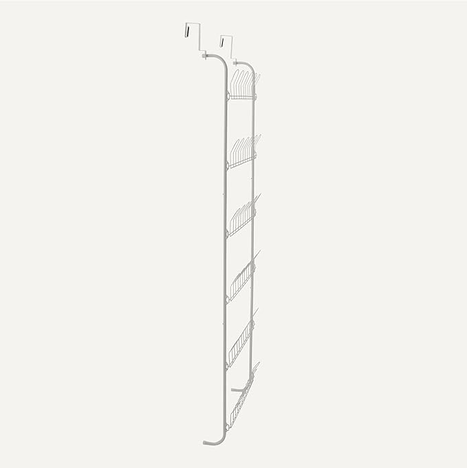 Amazon Basics Over the Door Metal Shoe Rack, 18 Pair Capacity, White