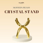 My Shelfie - Modern Crystal Display Stand (Real Brass - Large)