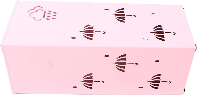 GLOGLOW Nan Metal Umbrella Stand, Carbon Steel, Stylish and Durable Umbrella Holder Bin for Entryway, Home, Office Spaces with 42x16x16cm Ornament (Pink)