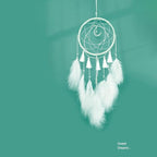 DIY Dream Catcher Kit - Making Dream Catcher Supplies Craft Kit, Handmade Wall Decor for Bedroom, Living Room, Wedding and Party Decoration (Moon-White)