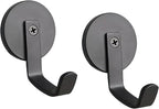 2PCS Magnetic Hooks 3mm Black Magnetic Wreath Hooks for Front Door Christmas Birthday New Year Indoors and Outdoors