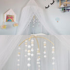 WAYUTO Neutral Handmade Felt Ball Ceiling Mobile - Gray Cloud